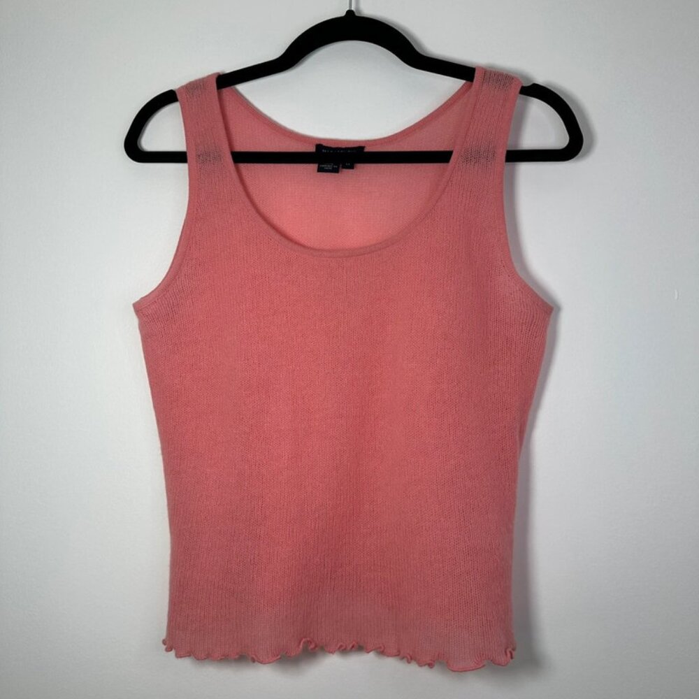 Magaschoni Women’s Salmon 100% Cashmere Tank Top Size Medium